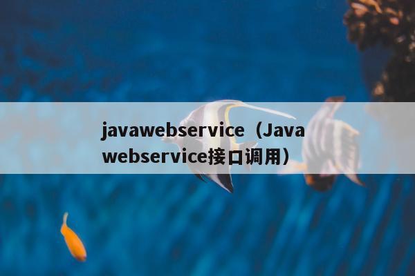 javawebservice（Java webservice接口调用）