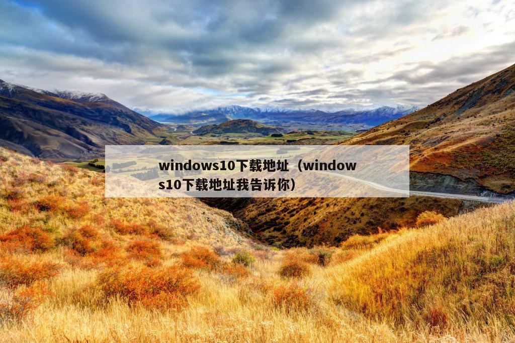 windows10下载地址（windows10下载地址我告诉你）