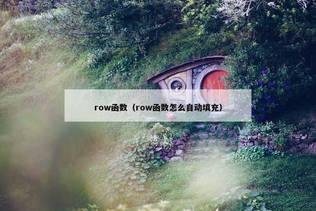 row函数（row函数怎么自动填充）