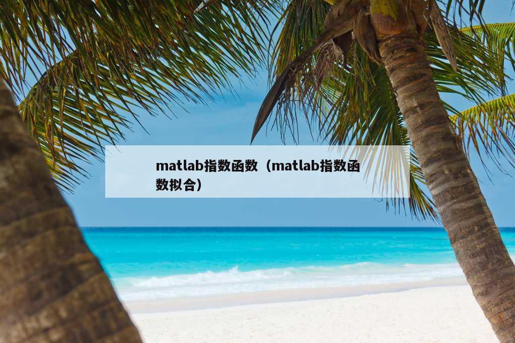 matlab指数函数（matlab指数函数拟合）