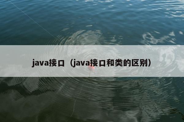 java接口（java接口和类的区别）