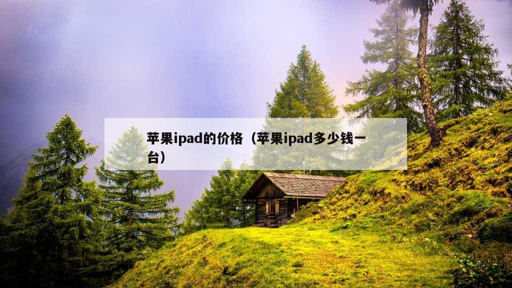 苹果ipad的价格（苹果ipad多少钱一台）