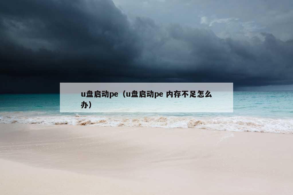 u盘启动pe（u盘启动pe 内存不足怎么办）