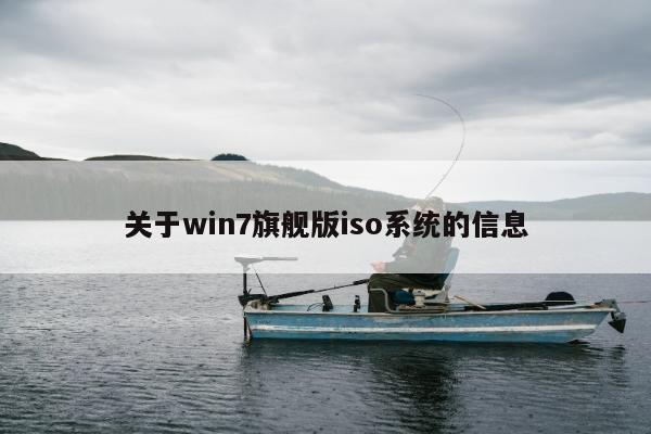 关于win7旗舰版iso系统的信息