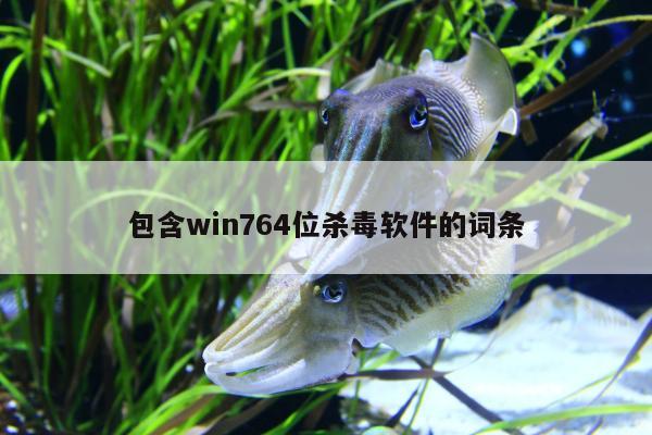 包含win764位杀毒软件的词条