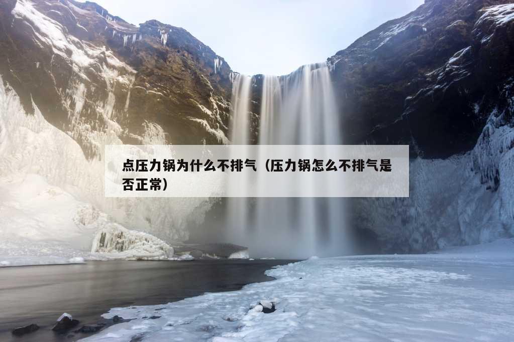 点压力锅为什么不排气（压力锅怎么不排气是否正常）