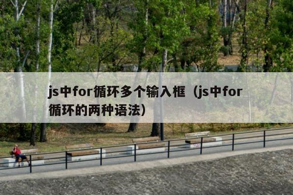 js中for循环多个输入框（js中for循环的两种语法）