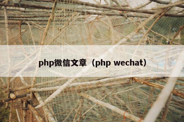 php微信文章（php wechat）