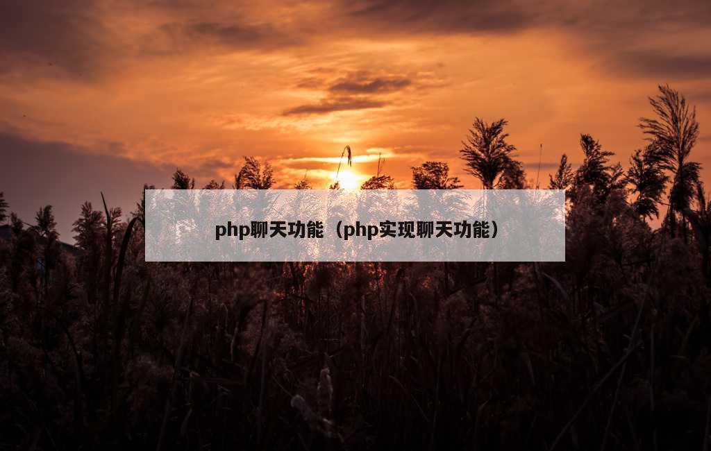 php聊天功能（php实现聊天功能）