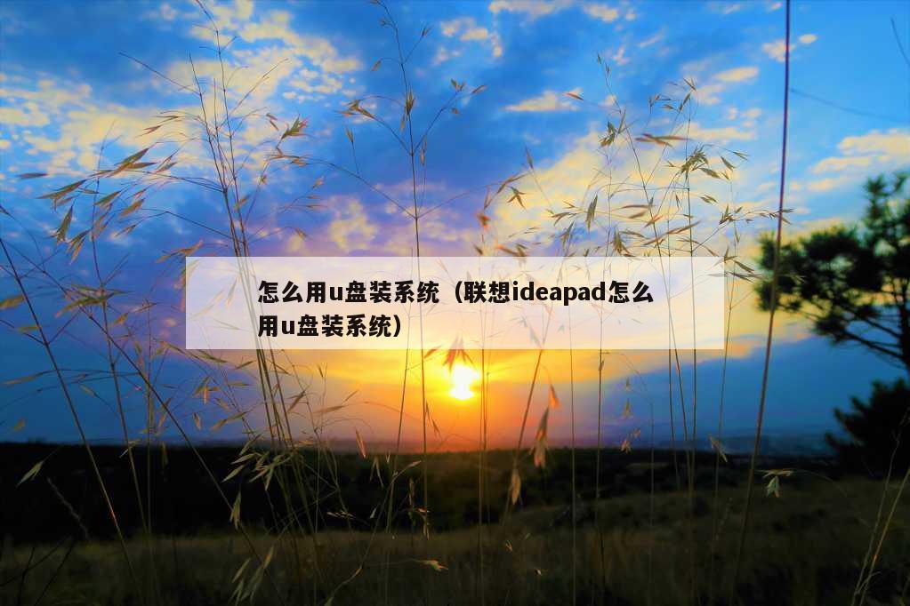 怎么用u盘装系统（联想ideapad怎么用u盘装系统）