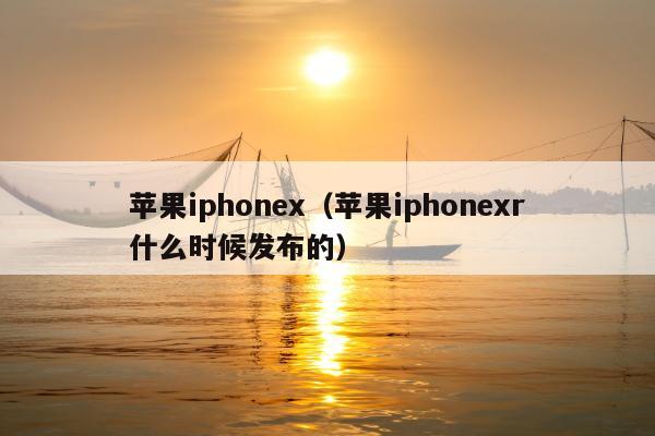 苹果iphonex（苹果iphonexr什么时候发布的）