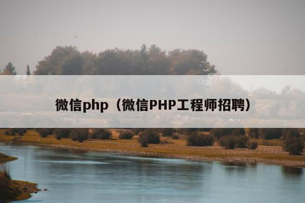 微信php（微信PHP工程师招聘）