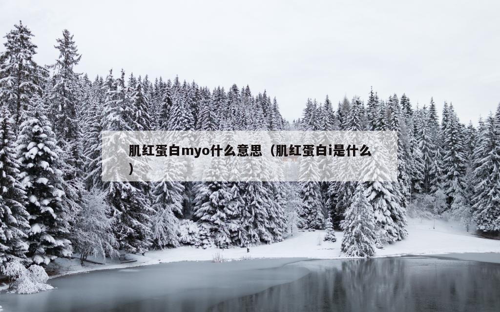 肌红蛋白myo什么意思（肌红蛋白i是什么）