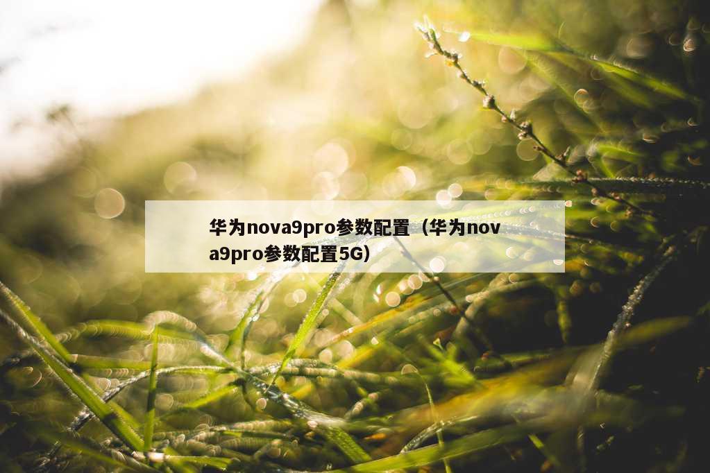 华为nova9pro参数配置（华为nova9pro参数配置5G）