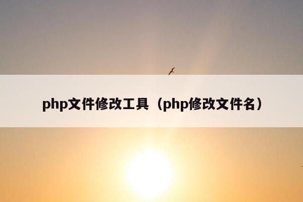 php文件修改工具（php修改文件名）