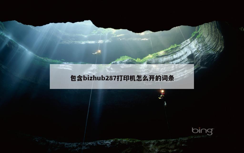 包含bizhub287打印机怎么开的词条