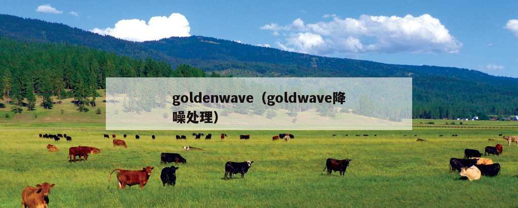 goldenwave（goldwave降噪处理）