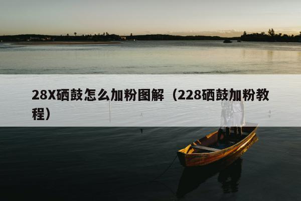 28X硒鼓怎么加粉图解（228硒鼓加粉教程）