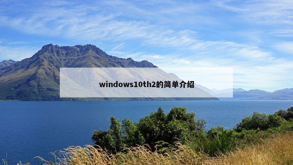 windows10th2的简单介绍