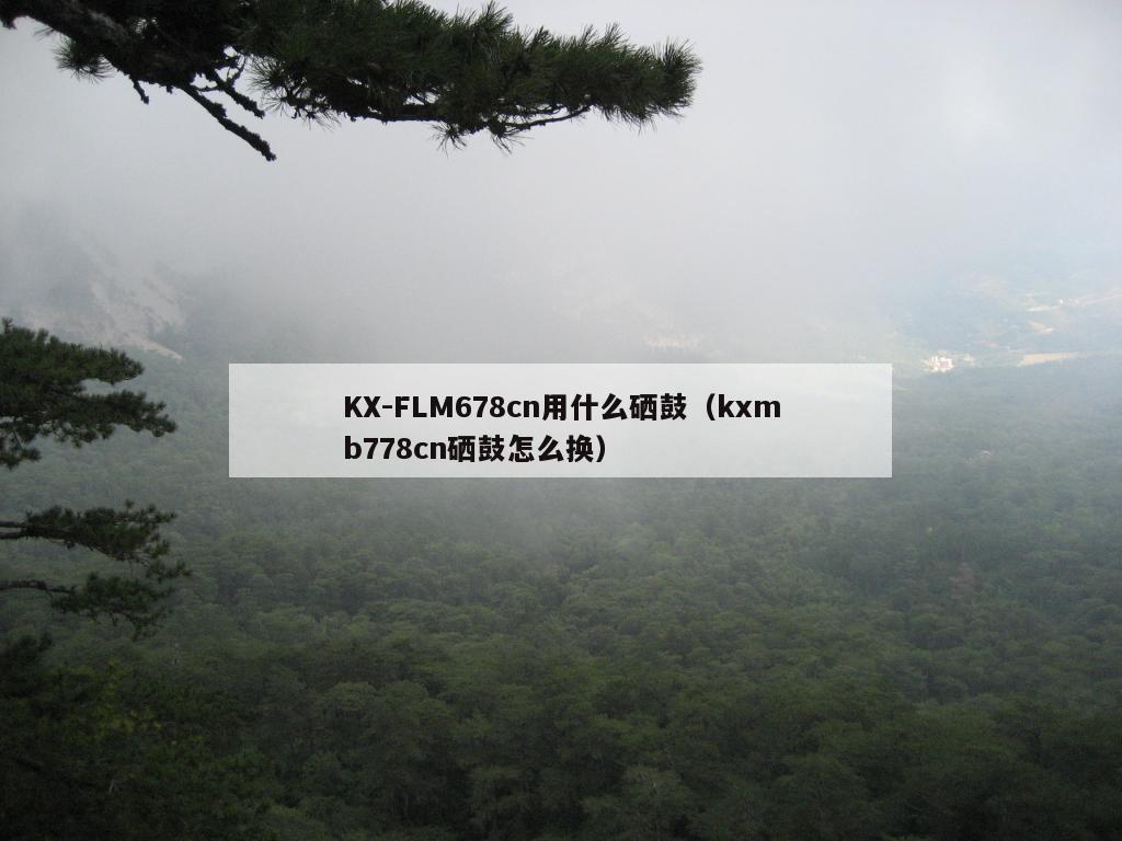 KX-FLM678cn用什么硒鼓（kxmb778cn硒鼓怎么换）