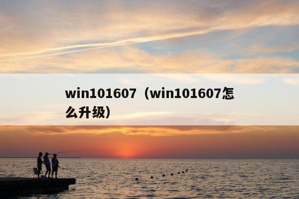 win101607（win101607怎么升级）