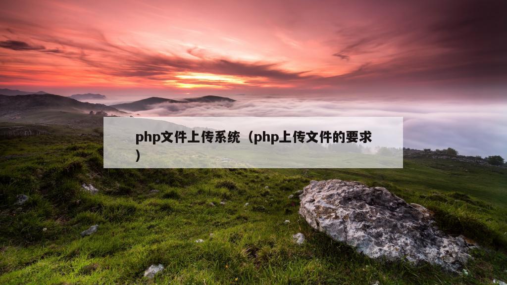 php文件上传系统（php上传文件的要求）