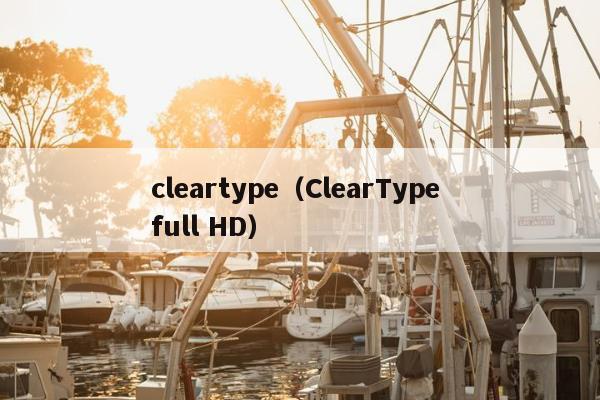 cleartype（ClearType full HD）