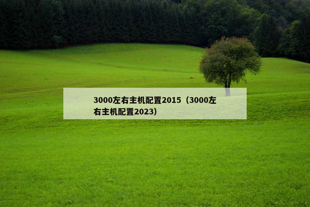 3000左右主机配置2015（3000左右主机配置2023）