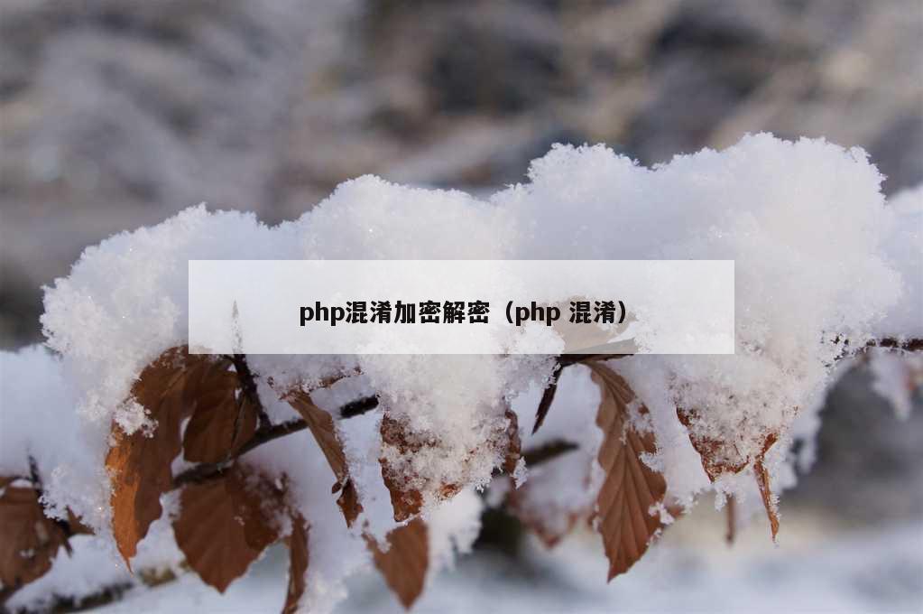 php混淆加密解密（php 混淆）