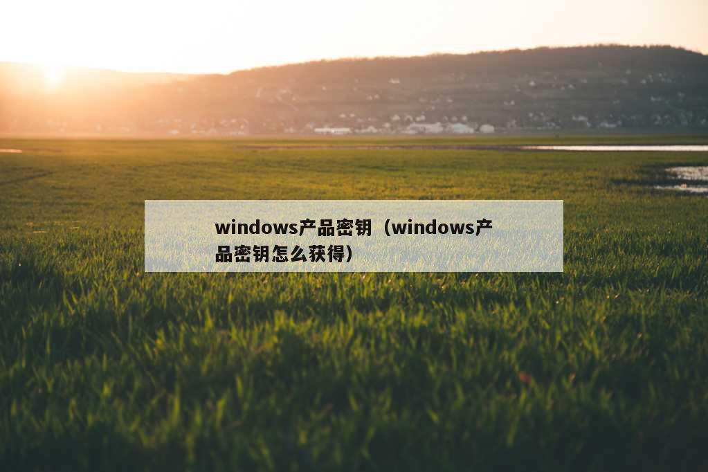 windows产品密钥（windows产品密钥怎么获得）