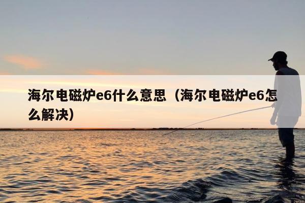 海尔电磁炉e6什么意思（海尔电磁炉e6怎么解决）