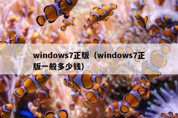 windows7正版（windows7正版一般多少钱）