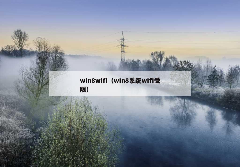 win8wifi（win8系统wifi受限）