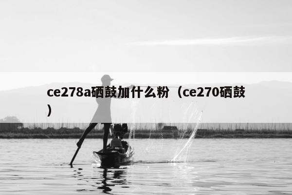 ce278a硒鼓加什么粉（ce270硒鼓）