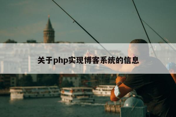 关于php实现博客系统的信息