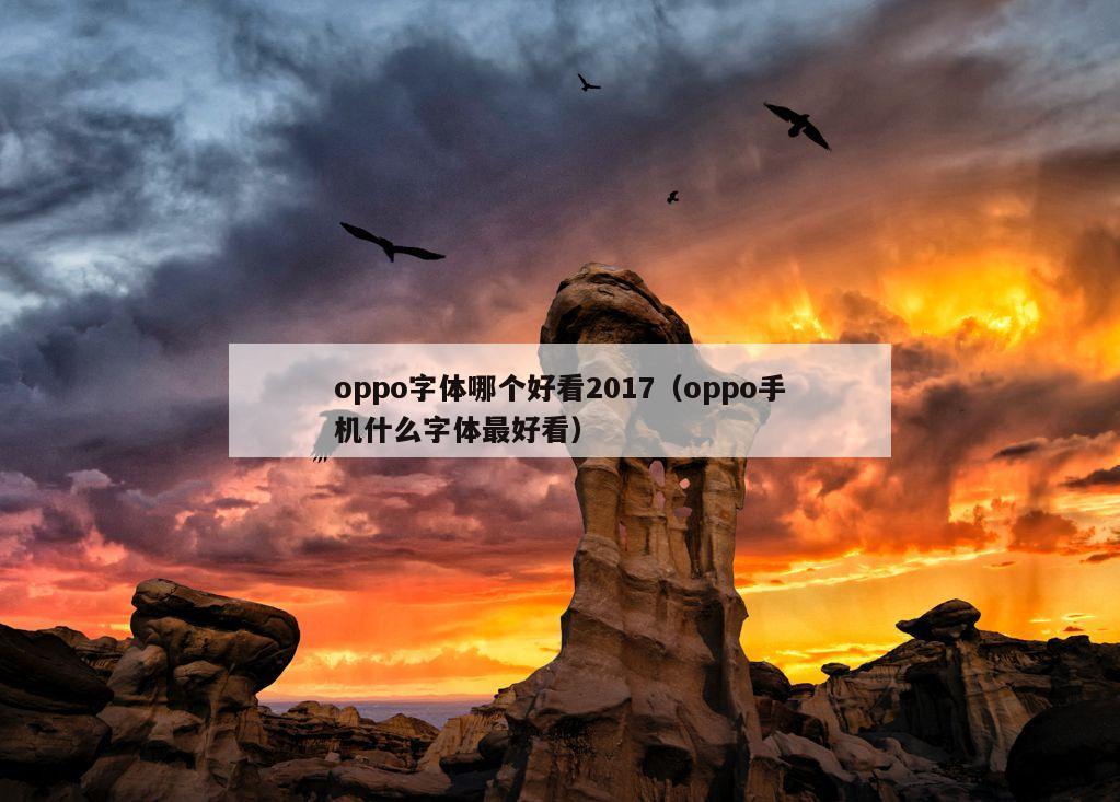 oppo字体哪个好看2017（oppo手机什么字体最好看）