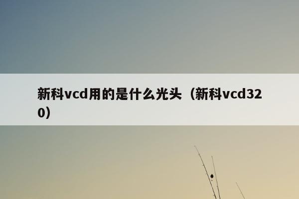 新科vcd用的是什么光头（新科vcd320）