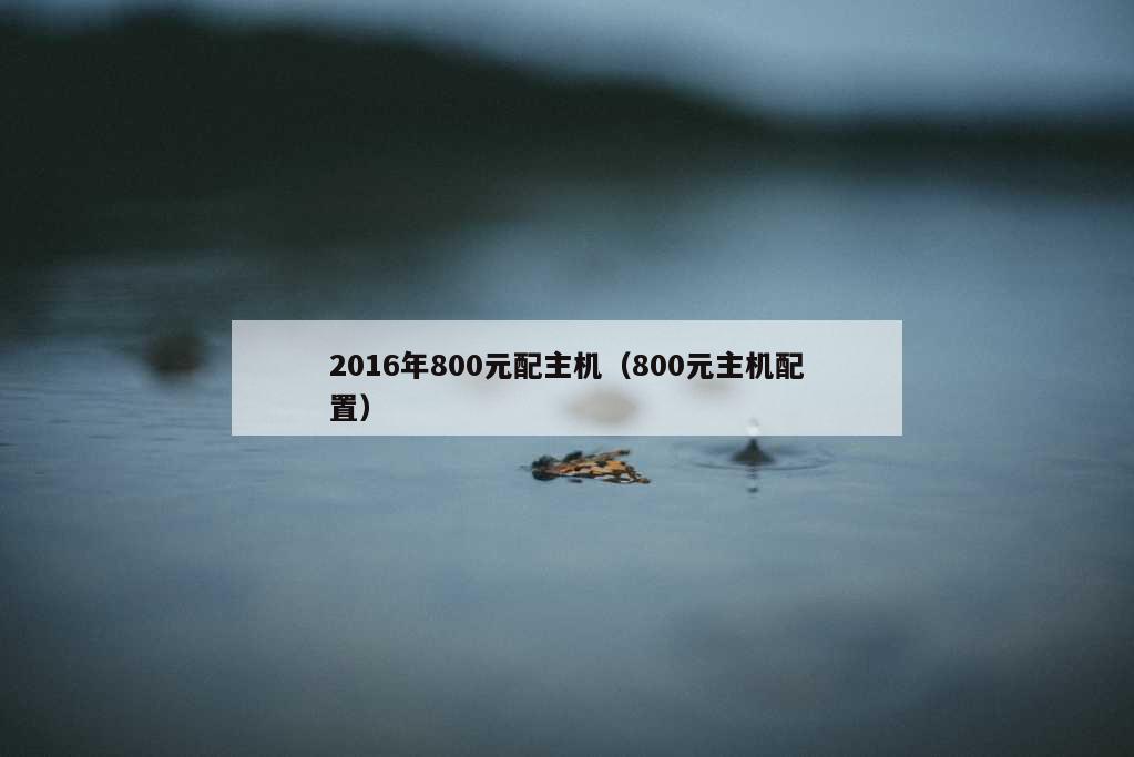 2016年800元配主机（800元主机配置）