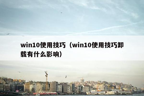 win10使用技巧（win10使用技巧卸载有什么影响）