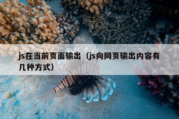 js在当前页面输出（js向网页输出内容有几种方式）