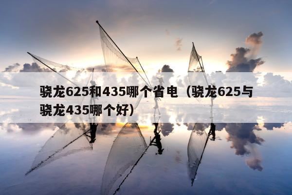 骁龙625和435哪个省电（骁龙625与骁龙435哪个好）