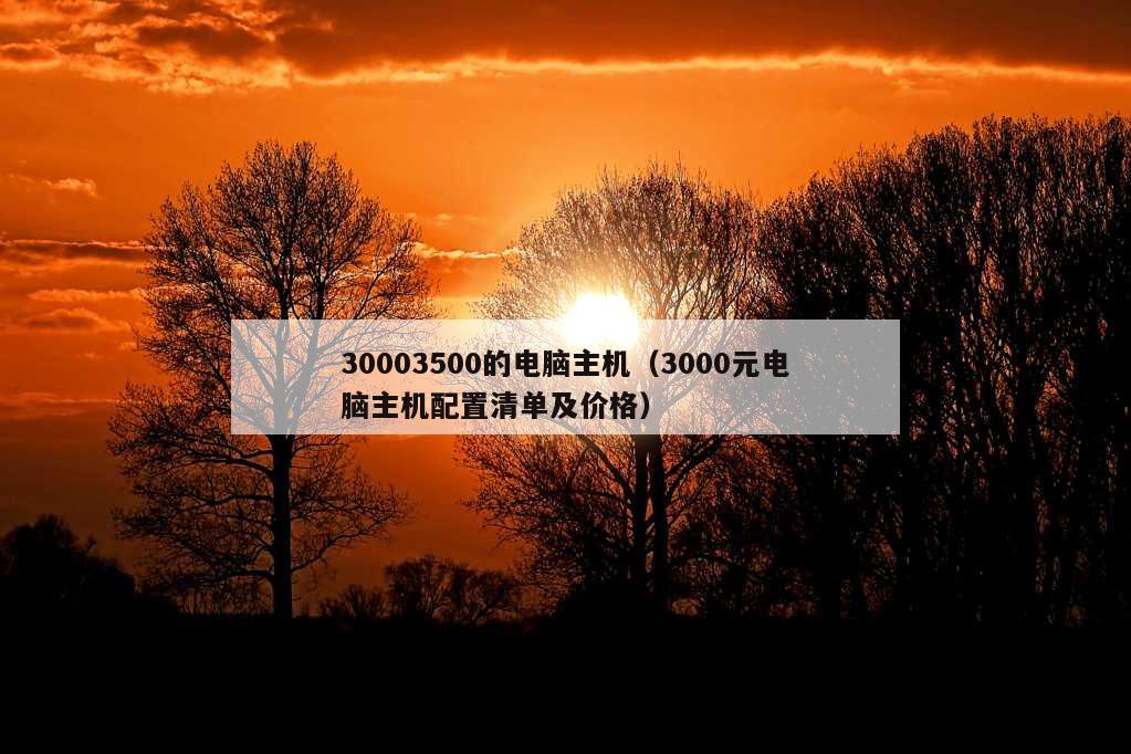 30003500的电脑主机（3000元电脑主机配置清单及价格）