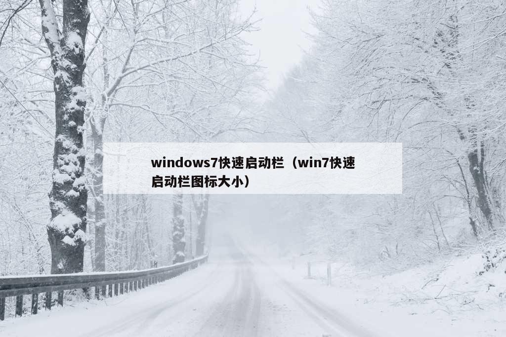 windows7快速启动栏（win7快速启动栏图标大小）