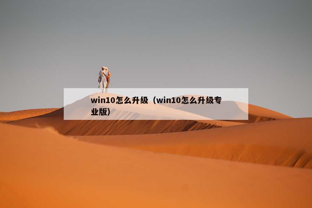 win10怎么升级（win10怎么升级专业版）