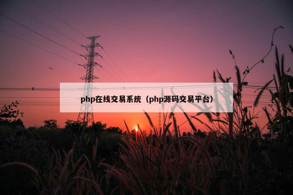 php在线交易系统（php源码交易平台）