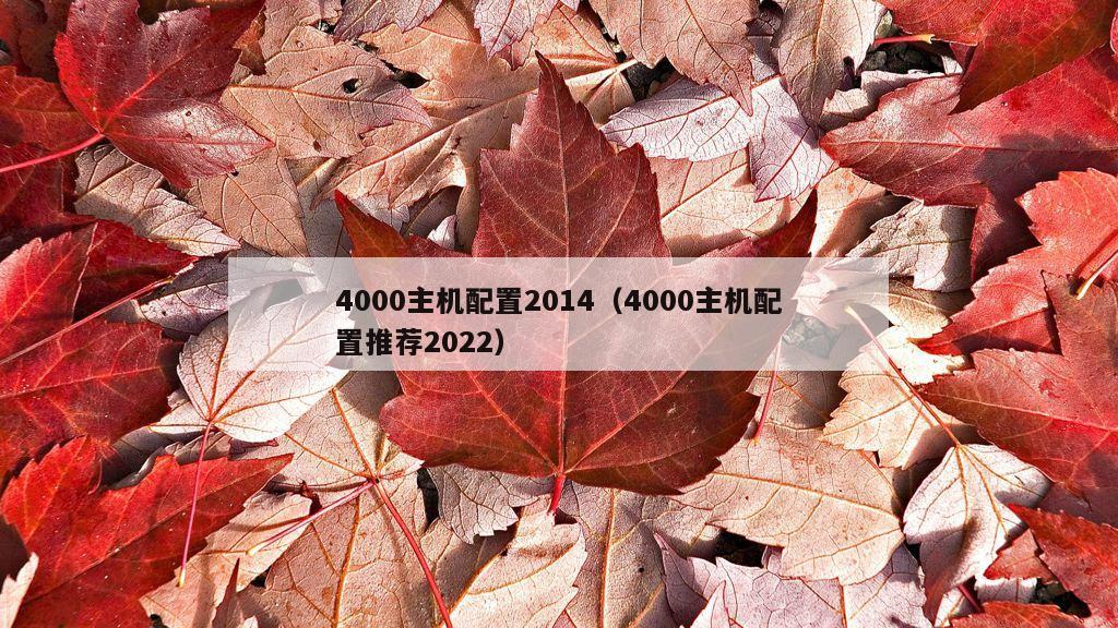 4000主机配置2014（4000主机配置推荐2022）