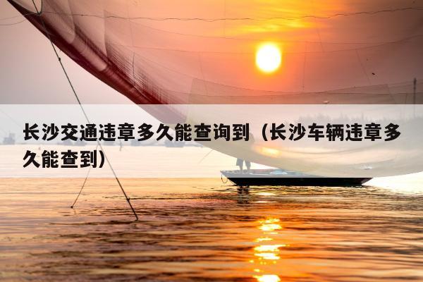 长沙交通违章多久能查询到（长沙车辆违章多久能查到）