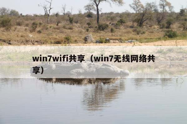 win7wifi共享（win7无线网络共享）