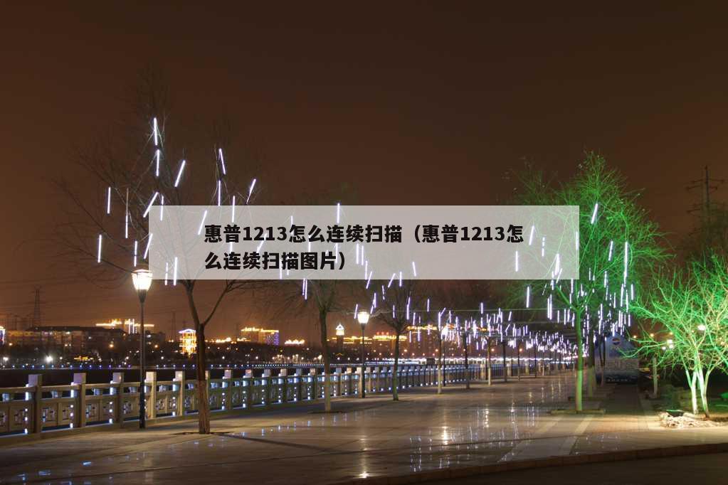 惠普1213怎么连续扫描（惠普1213怎么连续扫描图片）