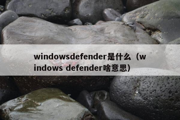 windowsdefender是什么（windows defender啥意思）